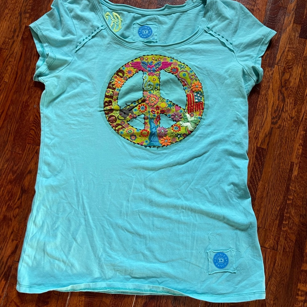 Double D Ranch Turquoise Peace Tee